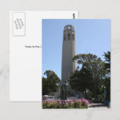 Coit Tower on Telegraph Hill in San Francisco Briefkaart (Voorkant / Achterkant)