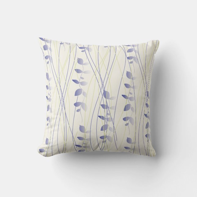 Cojín con diseño de hojas difuminadas. kussen (Voorkant)