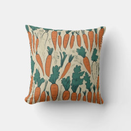 Cojín Decorativo con Diseño de Zanahorias Vintage Kussen