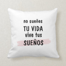 cojín decorativo con frase inspiradora kussen