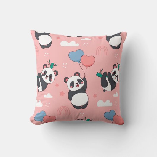 Cojín decorativo con pandas kussen (Voorkant)