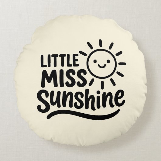 Cojín decorativo – Little Miss Sunshine Rond Kussen (Voorkant)