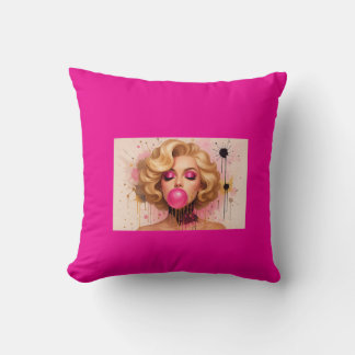 Cojín Decorativo Pop Art Glam – Mujer Rubia  Kussen