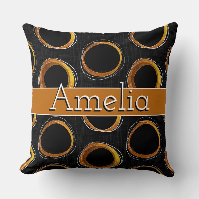 Cojín Decorativo Solar Eclipse Mid-Century Modern  Kussen (Voorkant)