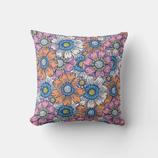 Cojín Floral Vintage Estilo 60s–70s – Estampado de Kussen