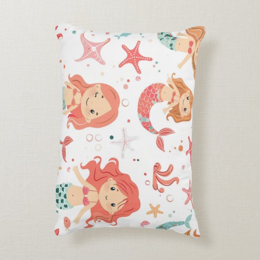 Cojín infantil con sirenas accent kussen (Achterkant (Verticaal))
