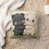 Cojín kawaii decorativo de dos ositos kussen (Deken)