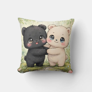 Cojín kawaii decorativo de dos ositos kussen