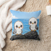 Cojín Kawaii Pichones en el Mar Kussen (Deken)