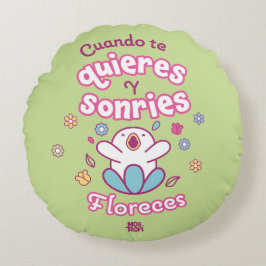 Cojín redondo│Cuando te quieres y sonries Rond Kussen
