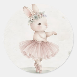 Cojín tierno con diseño de conejita,Personalizable Ronde Sticker