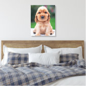 Coker Spaniel Puppy Canvas Afdruk (Insitu (Slaapkamer))