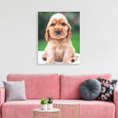 Coker Spaniel Puppy Canvas Afdruk (Insitu (Woonkamer))