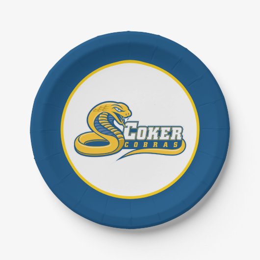 Coker University Cobras Logo Papieren Bordje (Voorkant)