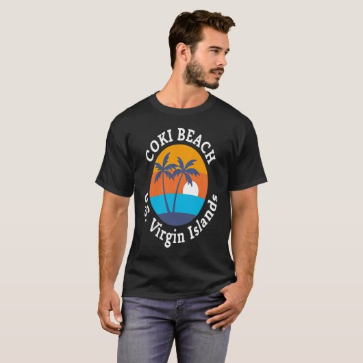 Coki Beach US Maagdeneilanden Summer Vacation Souv T-shirt (Voorkant volledig)