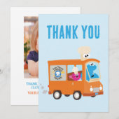 Cokie Monster Voedseltruck Verjaardagscadeau Bedankkaart (Voorkant / Achterkant)