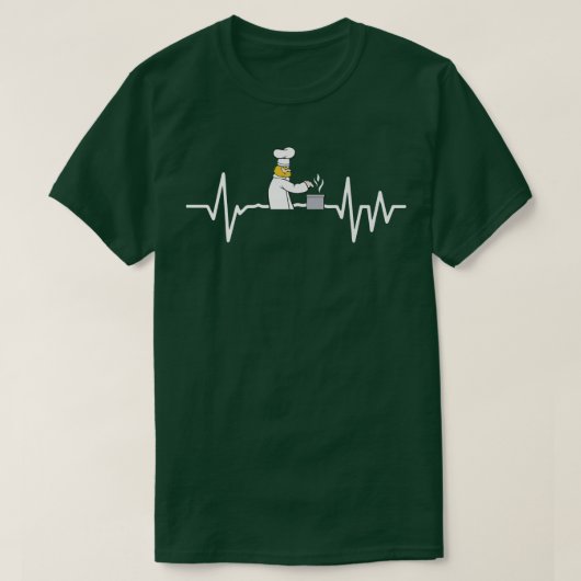 Coking Heartbeat Kitchen Baking Culinary Chef Foo T-shirt (Design voorkant)