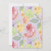 Coktail en Citrus Waterverf Florals sparen de datu Save The Date (Achterkant)