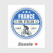 Col d'Allos, Franse Alpen fietstoer Sticker (Vel)