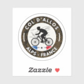 Col d'Allos, Franse Alpen fietstoer Sticker (Vel)