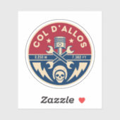 Col d'Allos, Franse Alpen motortour Sticker (Vel)
