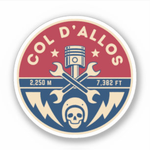 Col d'Allos, Franse Alpen motortour Sticker