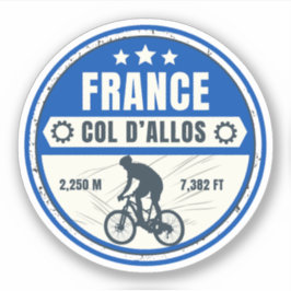 Col d'Allos, Franse Alpes fietstocht Sticker