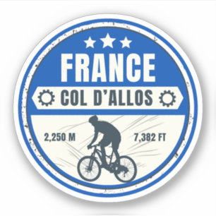 Col d'Allos, Franse Alpes fietstocht Sticker