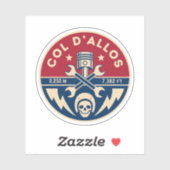 Col d'Allos, Franse Alpes motortocht Sticker (Vel)