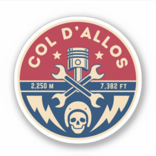 Col d'Allos, Franse Alpes motortocht Sticker