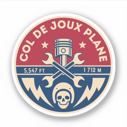 Col de Joux Plane Franse Alpen motortour Sticker (Voorkant)