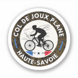 Col de Joux Vliegtuig Frans Alpes fietstocht Sticker