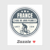Col de Joux Vliegtuig Frans Alpes fietstocht Sticker (Vel)