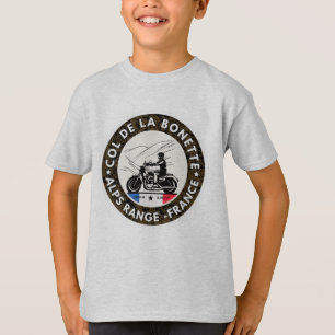 Col de la Bonette Franse Alpes motorfiets tour T-shirt