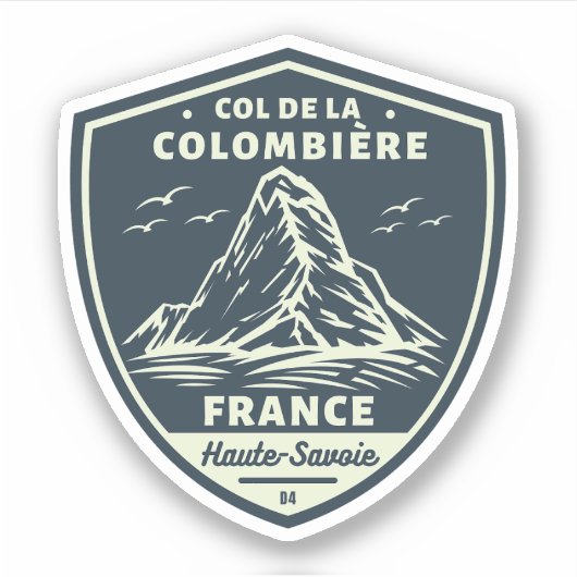 Col de la Colombière, Franse Alpen Sticker (Voorkant)