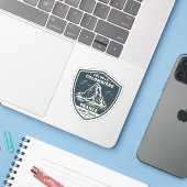 Col de la Colombière, Franse Alpen Sticker (Laptop met iPhone)