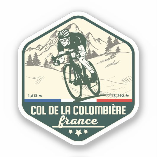 col de la colombiere , franse sticker alpen (Voorkant)