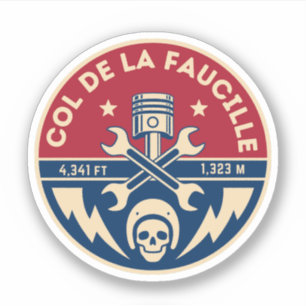 Col de la Faucille Franse Alpen fietstoer Sticker