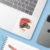 Col de la Faucille Franse Alpen motortour Sticker (Laptop met iPhone)
