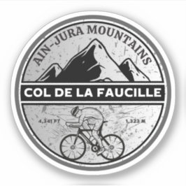 Col de la Faucille Franse Alpes fietstocht Sticker