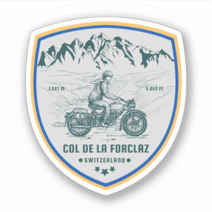 Col de la Forclaz zwitserse-alpen motorfietstocht Sticker