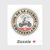 Col de la Givrine Swiss-Alps motorfietsgeschenken Sticker (Vel)