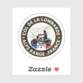 Col de la Lombarde Franse Alpen motortour cadeau Sticker (Vel)