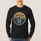 Col de la Lombarde Franse Alpes motorfiets geschen T-shirt (Voorkant)