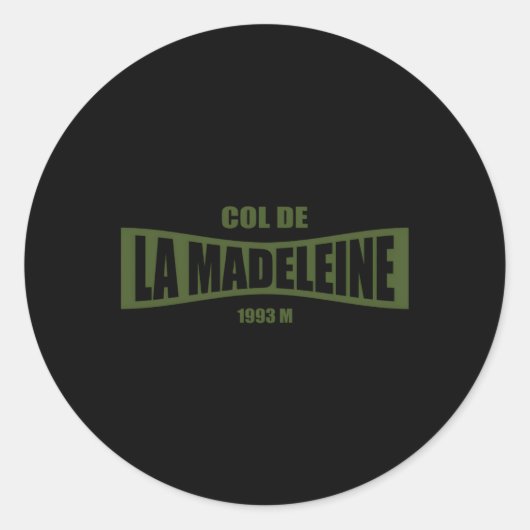 Col de la Madeleine Fietsfiets Ronde Sticker (Voorkant)