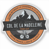 Col de la Madeleine, Savoie, Franse Alpen Sticker (Voorkant)