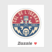 Col de l'Iseran Franse Alpen motorfietstocht Sticker (Vel)