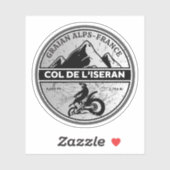 Col de l'Iseran Franse Alpen motorfietstocht Sticker (Vel)