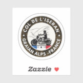 Col de l'Iseran Franse Alpen motorfietstoer Sticker (Vel)