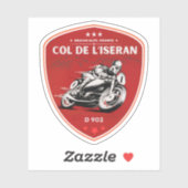Col de l'Iseran Franse Alpen motorfietstoer Sticker (Vel)